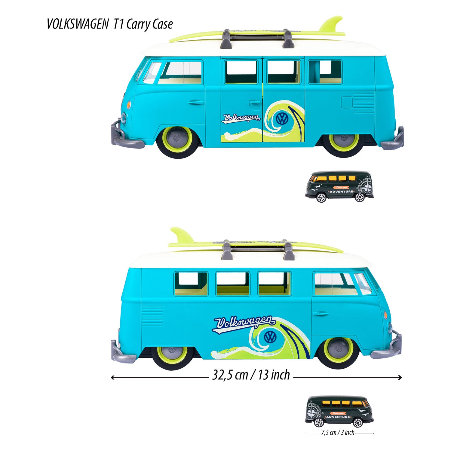 Majorette VW De Originals T1 Draagkoffer met 1 Auto