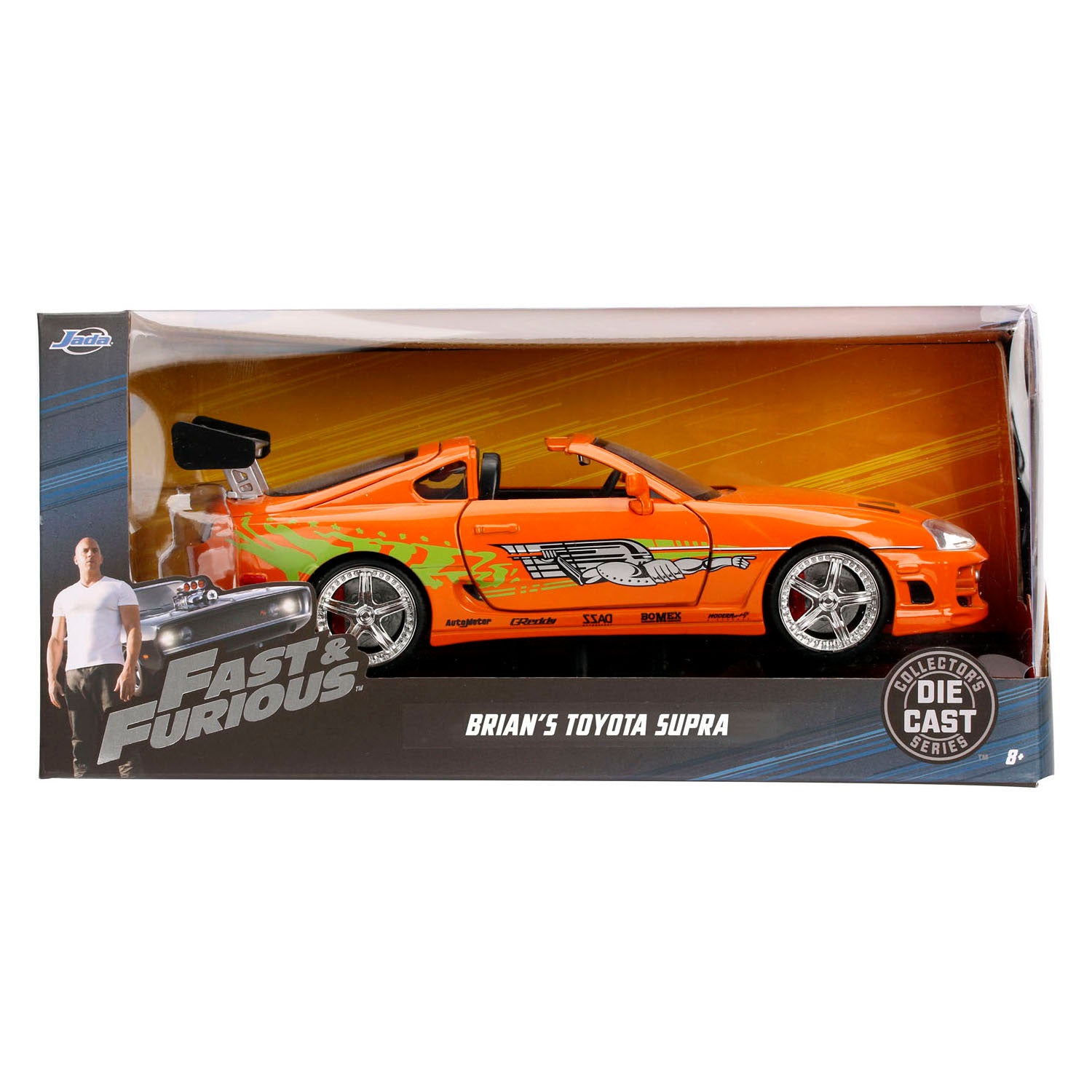Jada speelgoed jada die-cast fast furious 1995 toyota supra raceauto 1:24
