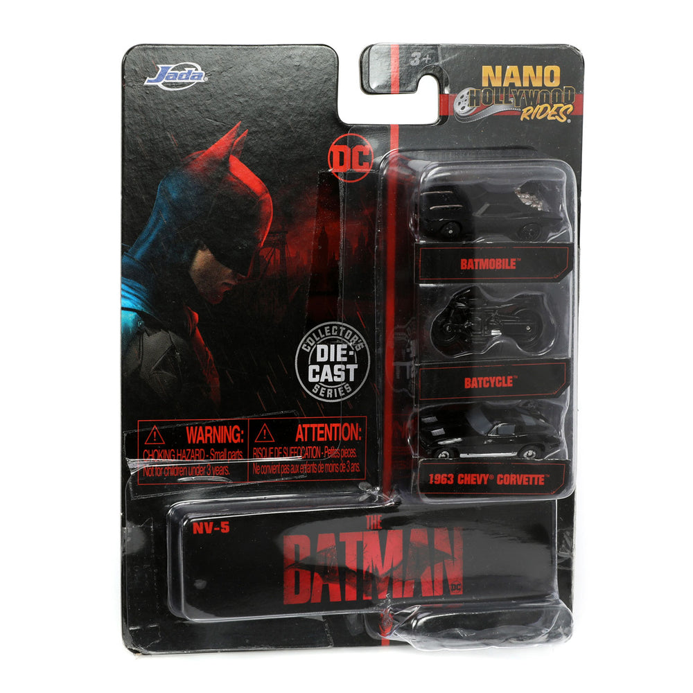 Jada Die-Cast Nano Batman Cars, 3-Pack