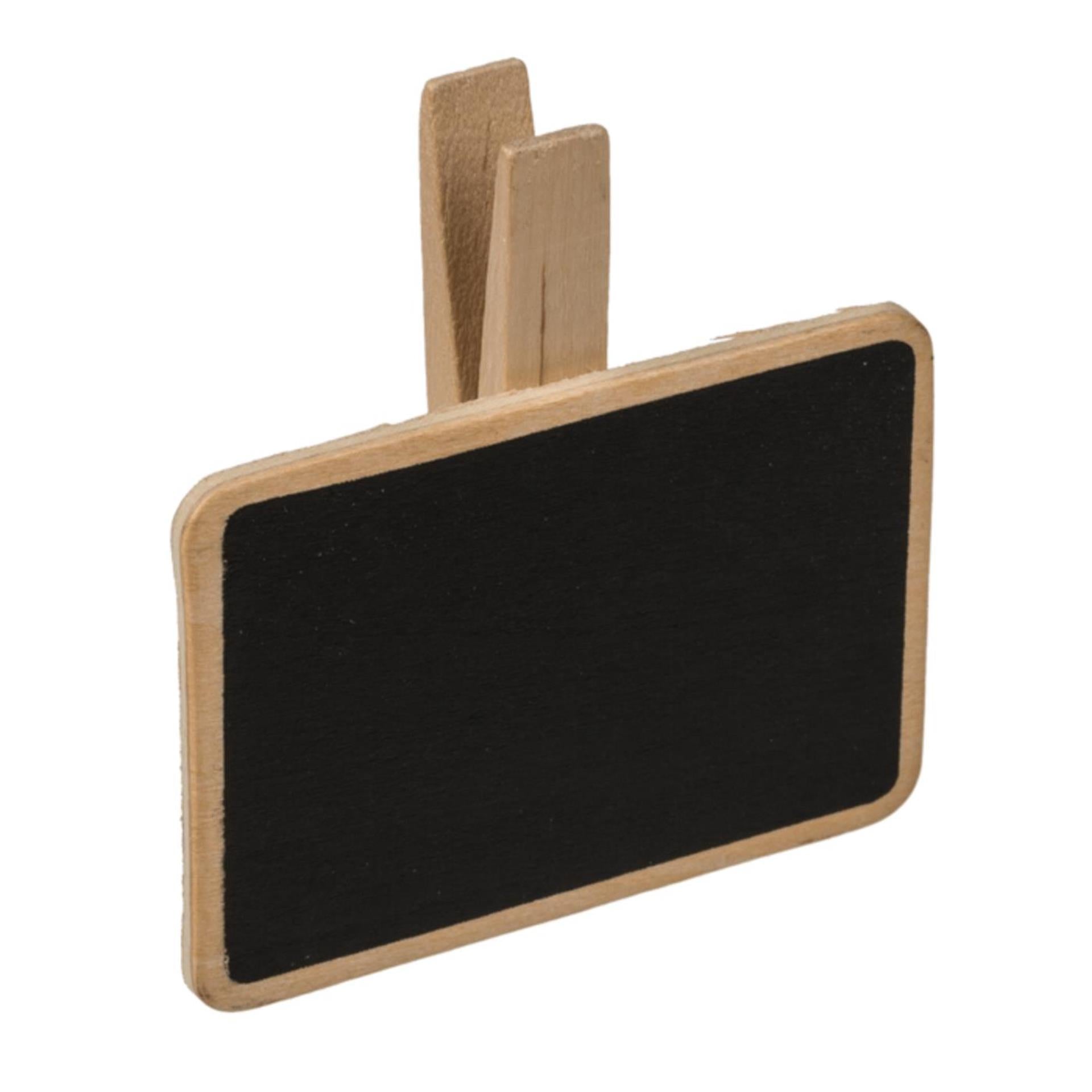 Ootb houten schrijfbordje met knijper 7x7cm