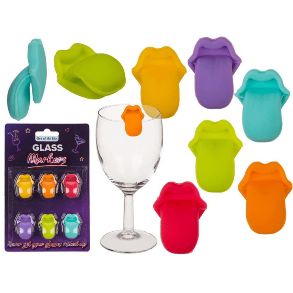 Ootb glas markers siliconen 6 stuks op kaart 1,4x1cm