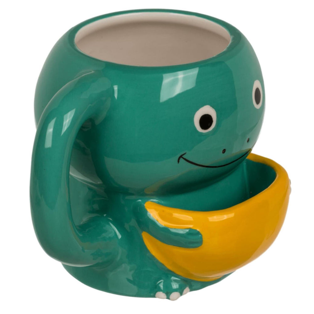 Ootb dierenmok dino met koekvakje 15x9x12cm 450ml