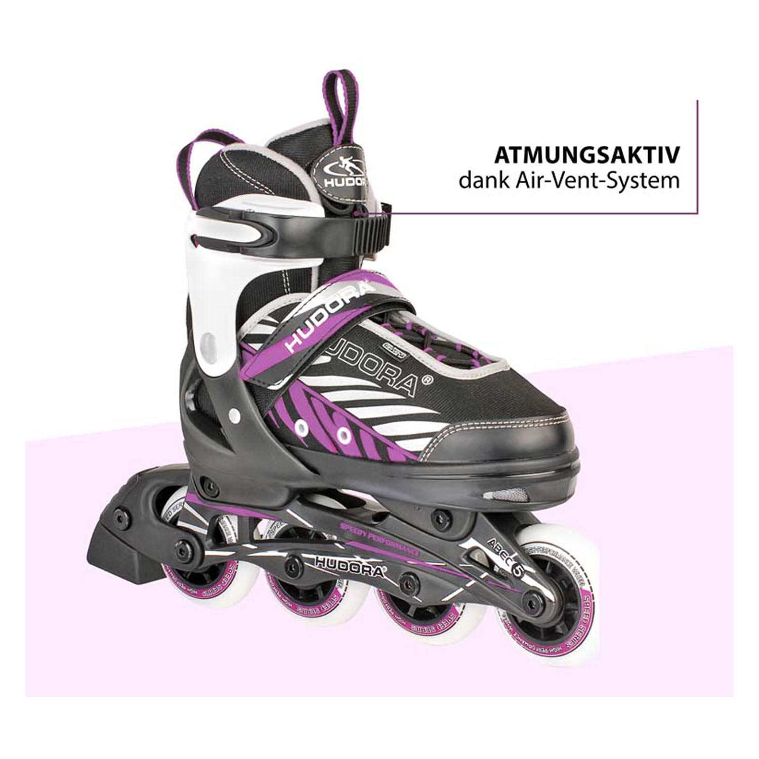 Hudora inlineskates 29-32 zwart roze