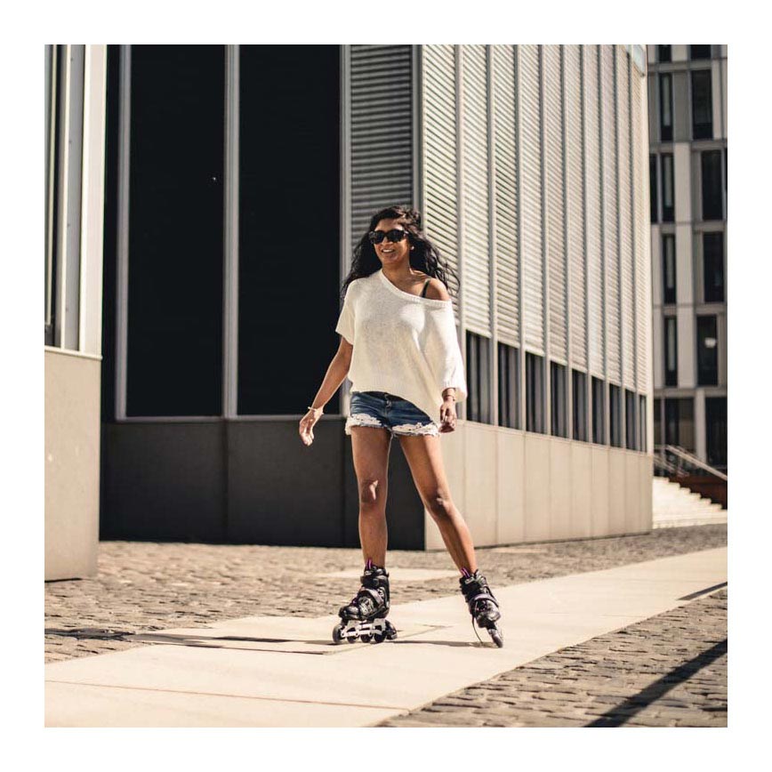 Hudora skeelers leon blauw zwart, maat 37-40