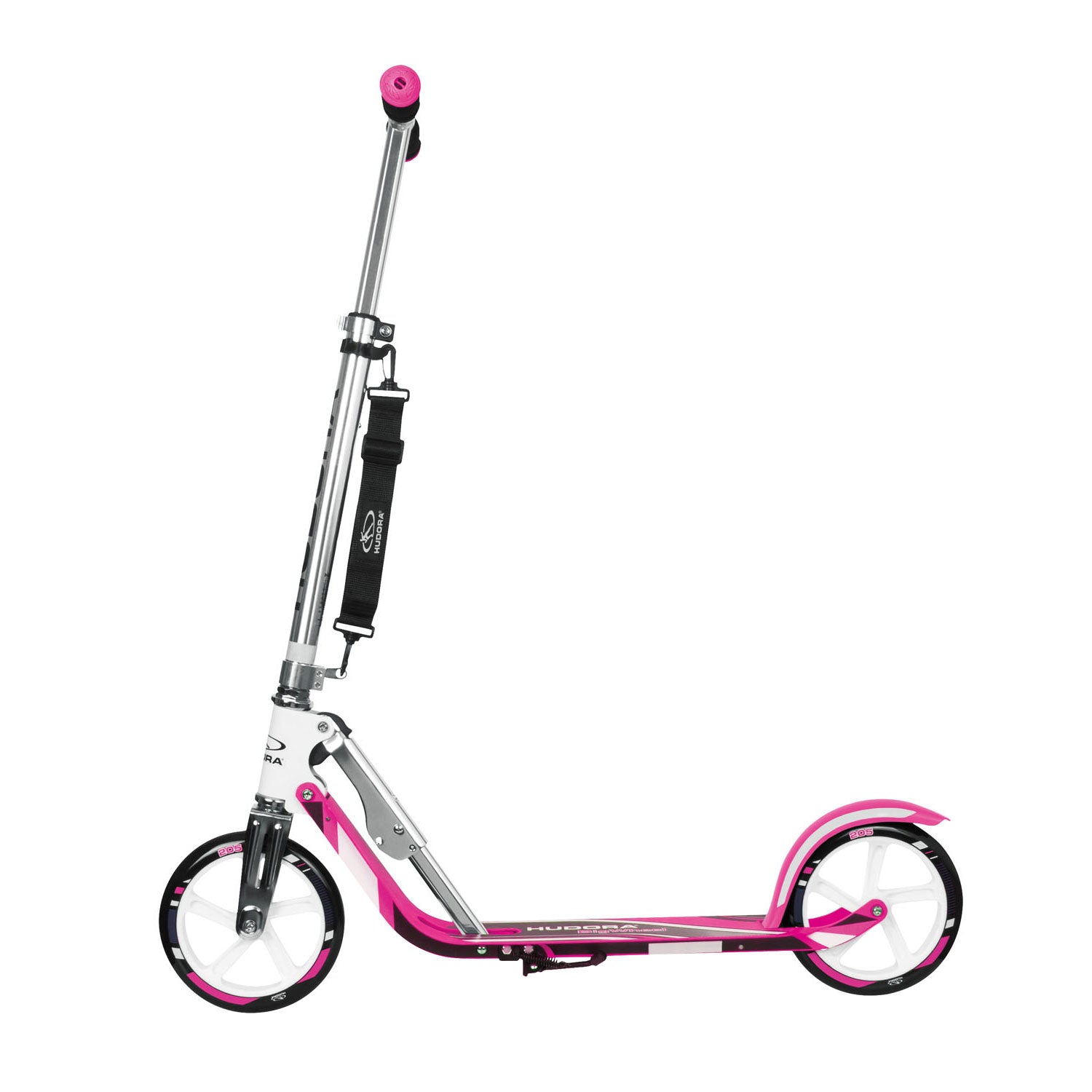 Hudora scooter big wheel step rx205 - wit roze