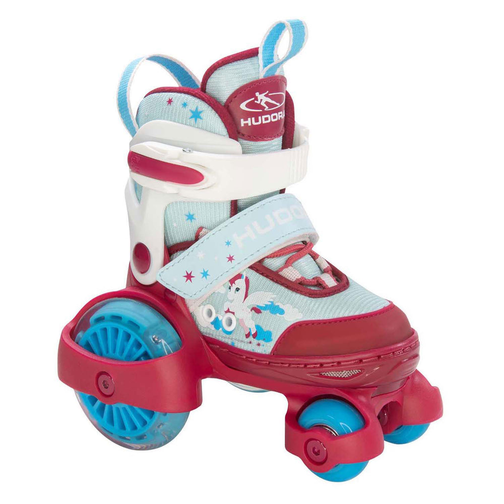 Hudora rolschaatsen mijn eerste quad led eenhoorn, maat 26-29