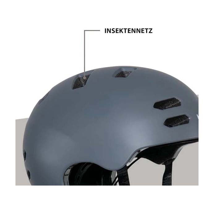Hudora skaterhelm allround grafiet, maat l (58-61cm)