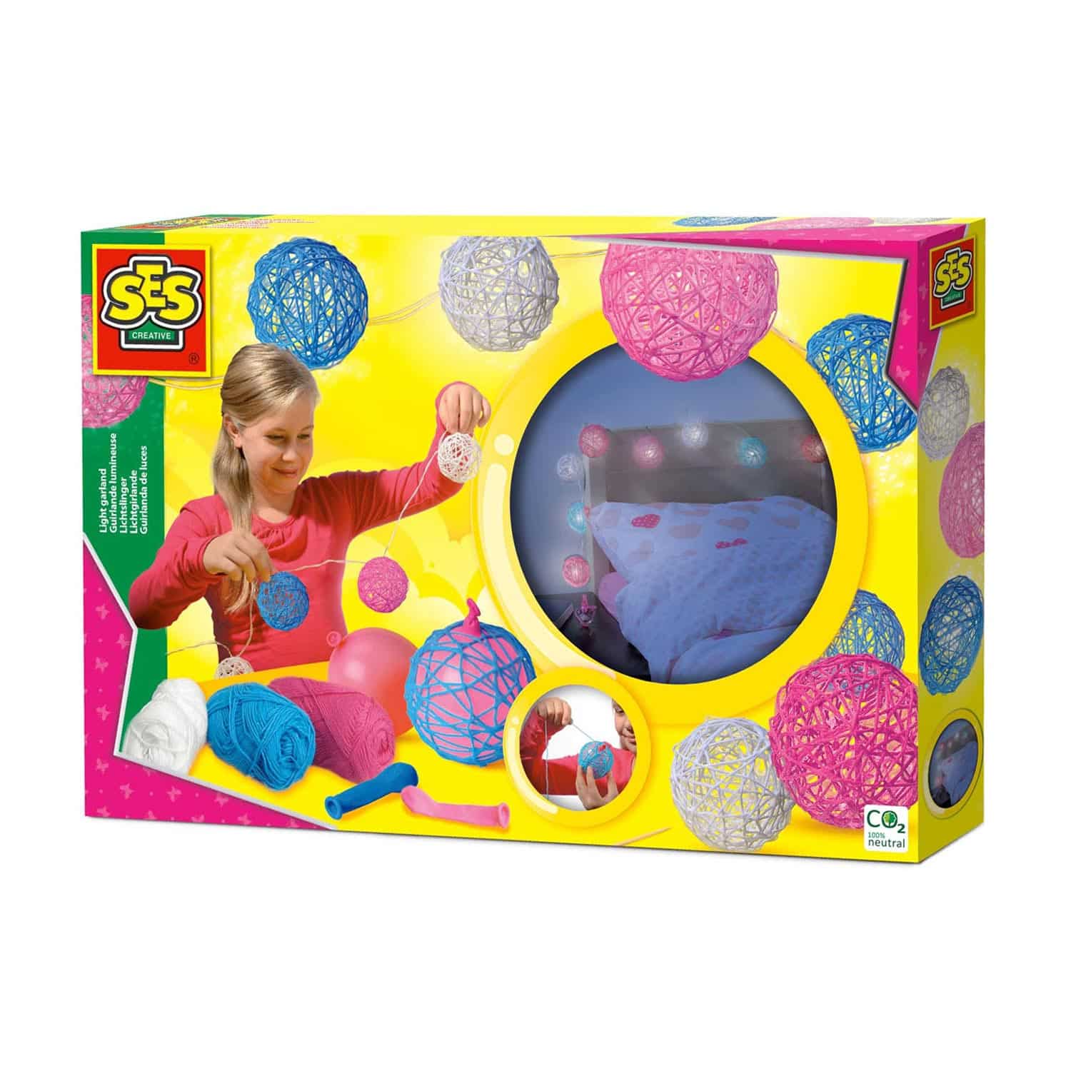 Ses maak je eigen lichtslinger met 8 witte led lampjes