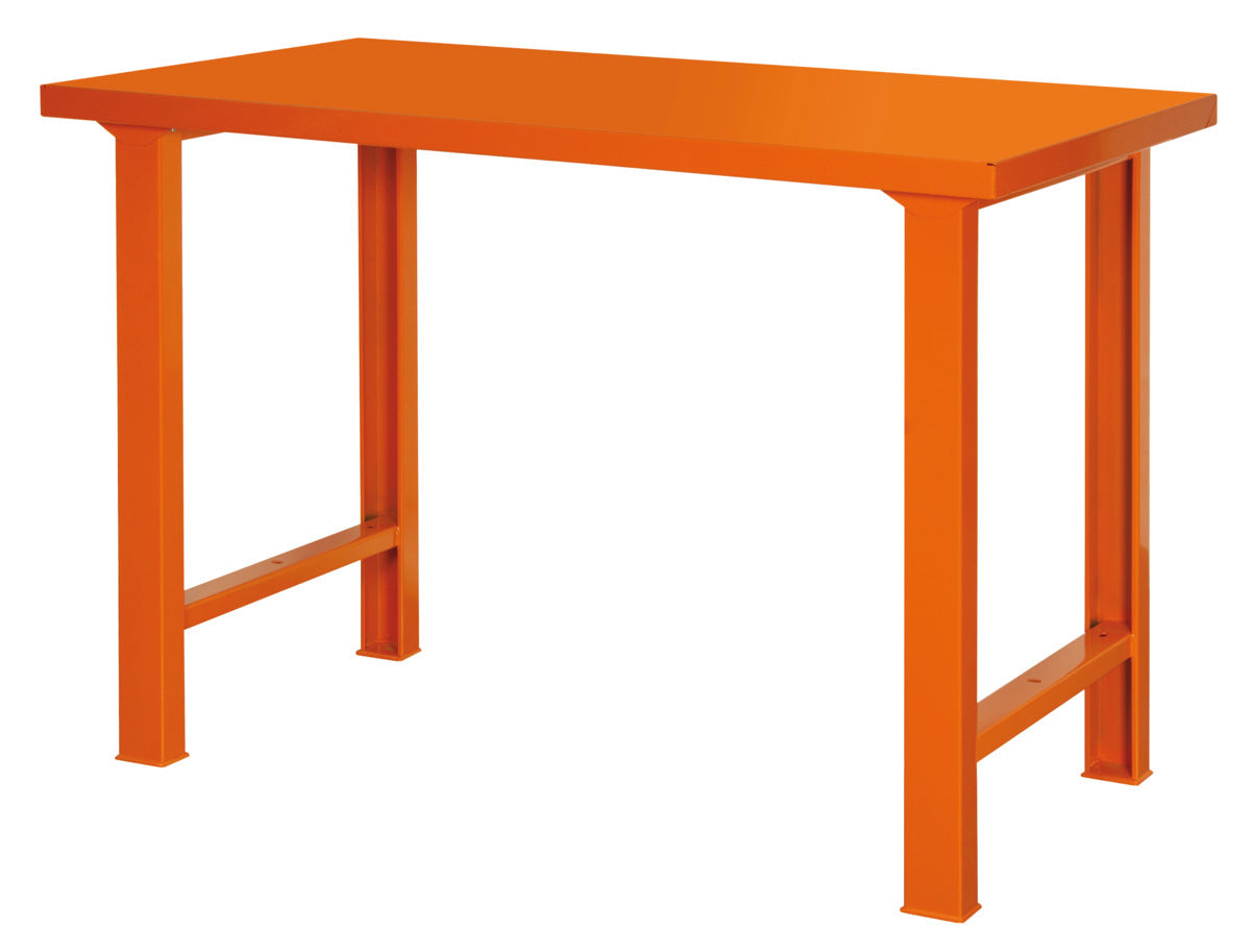Ty bahco werkbank | heavy-du | met stalen werkblad | 4 poten | oranje | 1500 mm x 750 mm x 1030 mm - 1495wb15ts