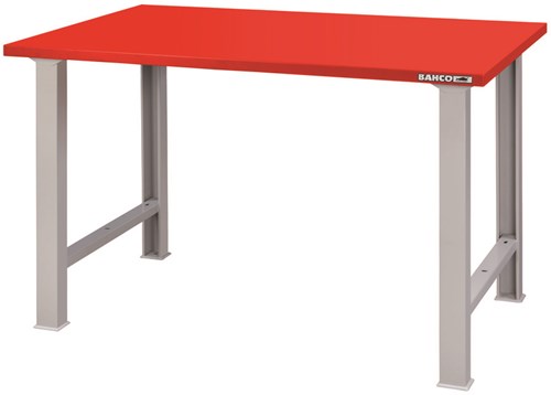 Bahco werkbank | heavy-duty | met stalen werkblad | 4 poten | zwart | 1500 mm x 750 mm x 1030 mm - 1495wb15tsbk
