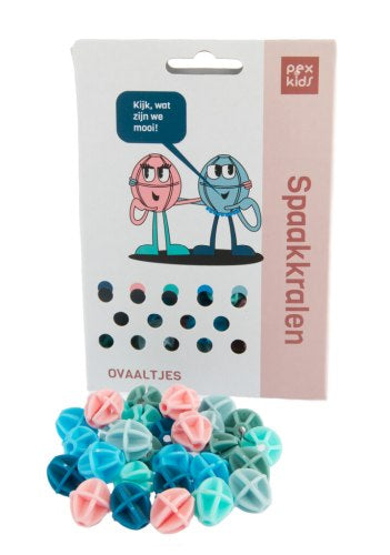 Fiets spreek kralen Pexkids Ballen Gesorteerd 6-kleur (30 stuks op kaart)