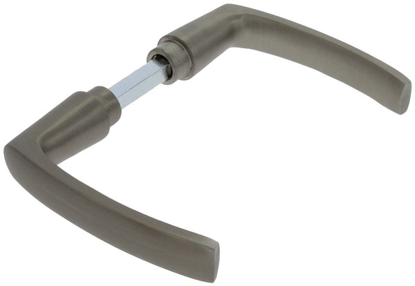 Starx deurkruk blok - aluminium f9 - rvs kleur - geschikt voor deuren van 38 t m 45 mm - inclusief stift en inbussleutel - voor binnen en buiten - afmetingen 2 x 10 x 14,5 cm