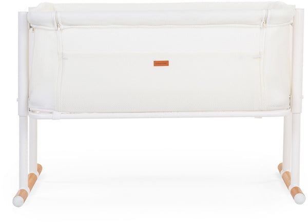 Childhome evolux co-sleeper - 2-in-1 aanschuifwieg en zelfstandig wiegje - 7 verstelbare hoogtes en schuine stand tegen reflux - 3d air mesh voor luchtcirculatie en zicht - van 0 tot 6 maanden - 97 x 64 x 85 cm - naturel wit