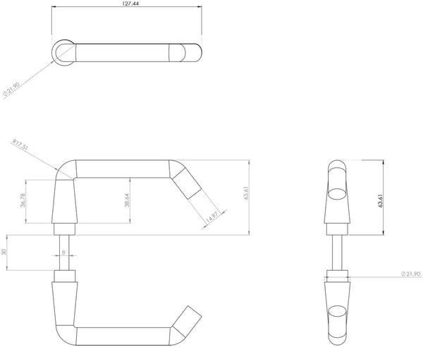 Starx deurkruk coupe - aluminium f9 rvs kleur - deurklink zonder rozet en schild - geschikt voor binnendeuren van 38 t m 45 mm - inclusief stift en inbussleutel - afmetingen 15,5 x 12,5 x 2 cm