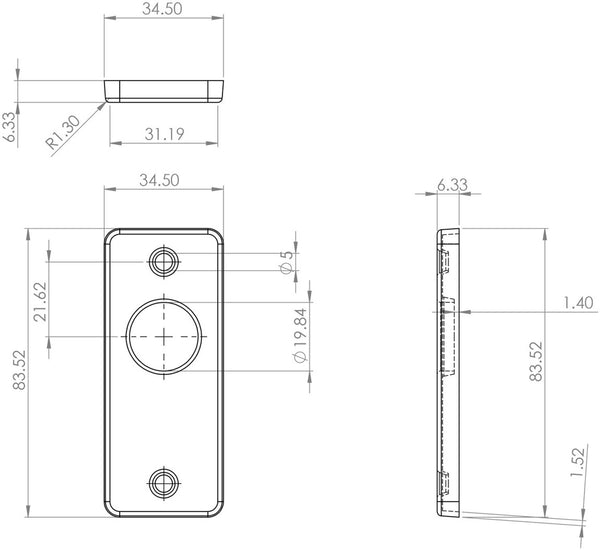 Starx patentrozet krukgat 83,5 x 34,5 mm - aluminium f9 rvs kleur - geschikt voor binnendeuren - per 2 stuks - gewicht 40 gram - zonder sleutelgat - montagemateriaal niet inbegrepen