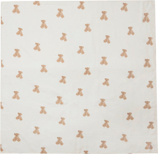 Jollein hydrofiele doek large 115x115cm teddy bear- 2 stuks