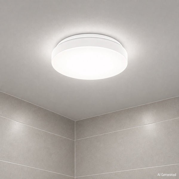 Briloner b.k.licht - led badkamerverlichting - witte plafonniére - badkamerlamp met 1 lichtpunt - ip44 - ø22cm - 4.000k - 900lm - 10w