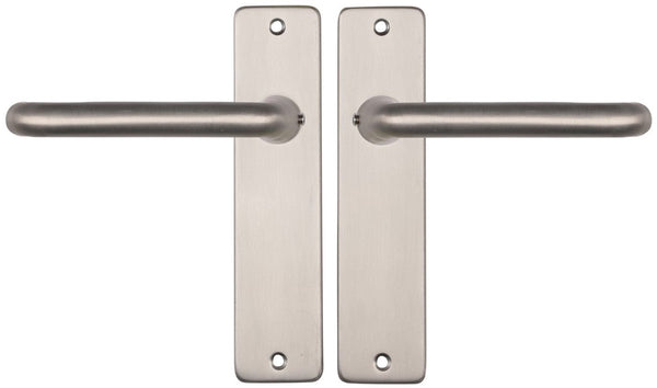 Starx deurkruk coupe - kortschild blind - aluminium f9 - geëloxeerd en nylon gelagerd - geschikt voor binnendeuren 38 t m 45 mm - afmetingen 180 x 41 mm - rvs kleur