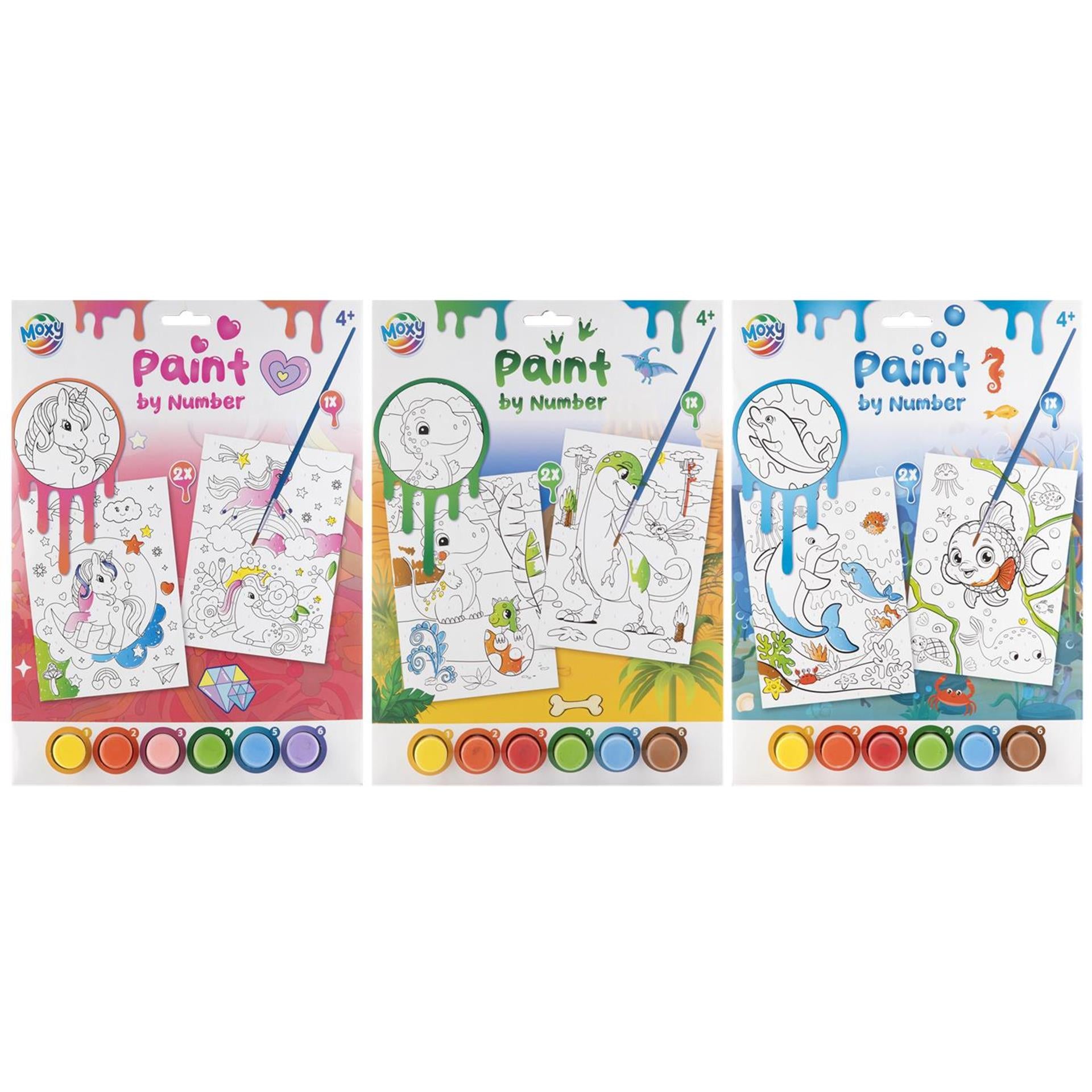 Moxy paint by number a4 formaat