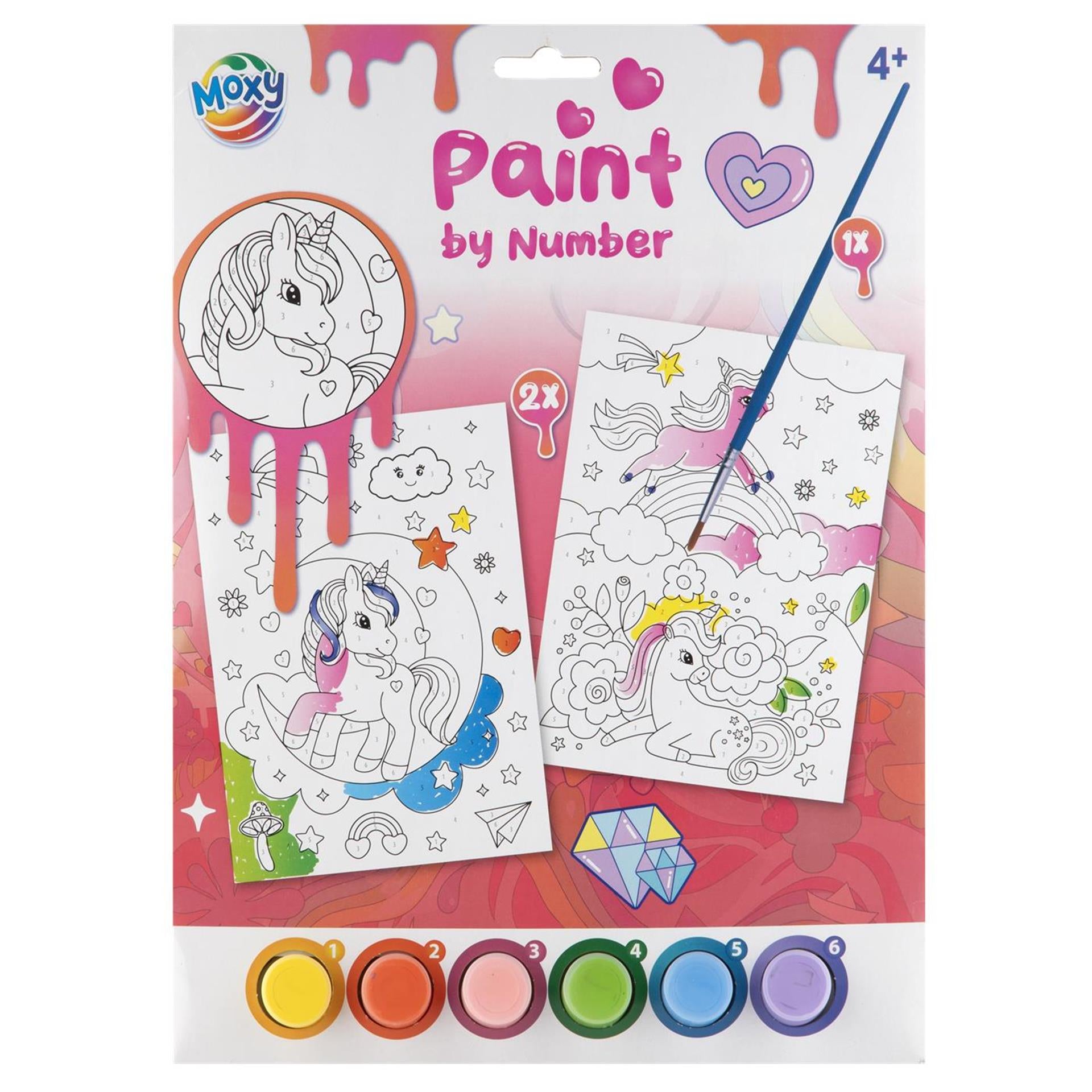 Moxy paint by number a4 formaat
