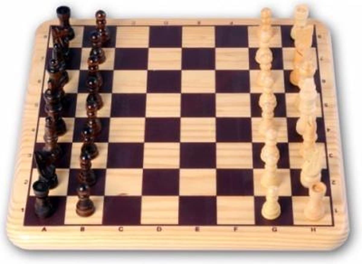 Engelhart longfield houten schaakbord 30 x 30 cm