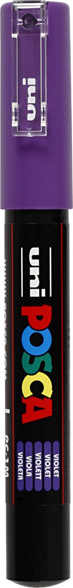 Uni posca verfmarker 1mc paars - conische punt - 1 mm