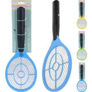 Vliegenmepper elektrisch 46cm assorti kleur | 4 stuks