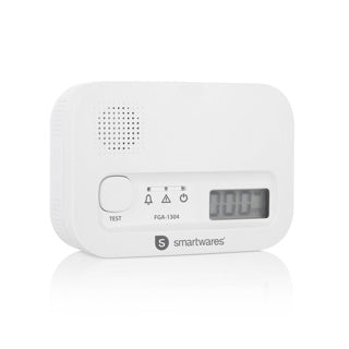 Smartwares fga-13041 - koolmonoxidemelder co melder - 85 db - levensduur 10 jaar - bsi gecertificeerd