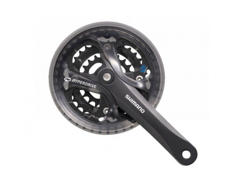Shimano crankstel Acera 7 8-speed. 48 38 28T, cranklengte 170mm Zwart, - 4mm BCD 104 64 mm, 4-speed
