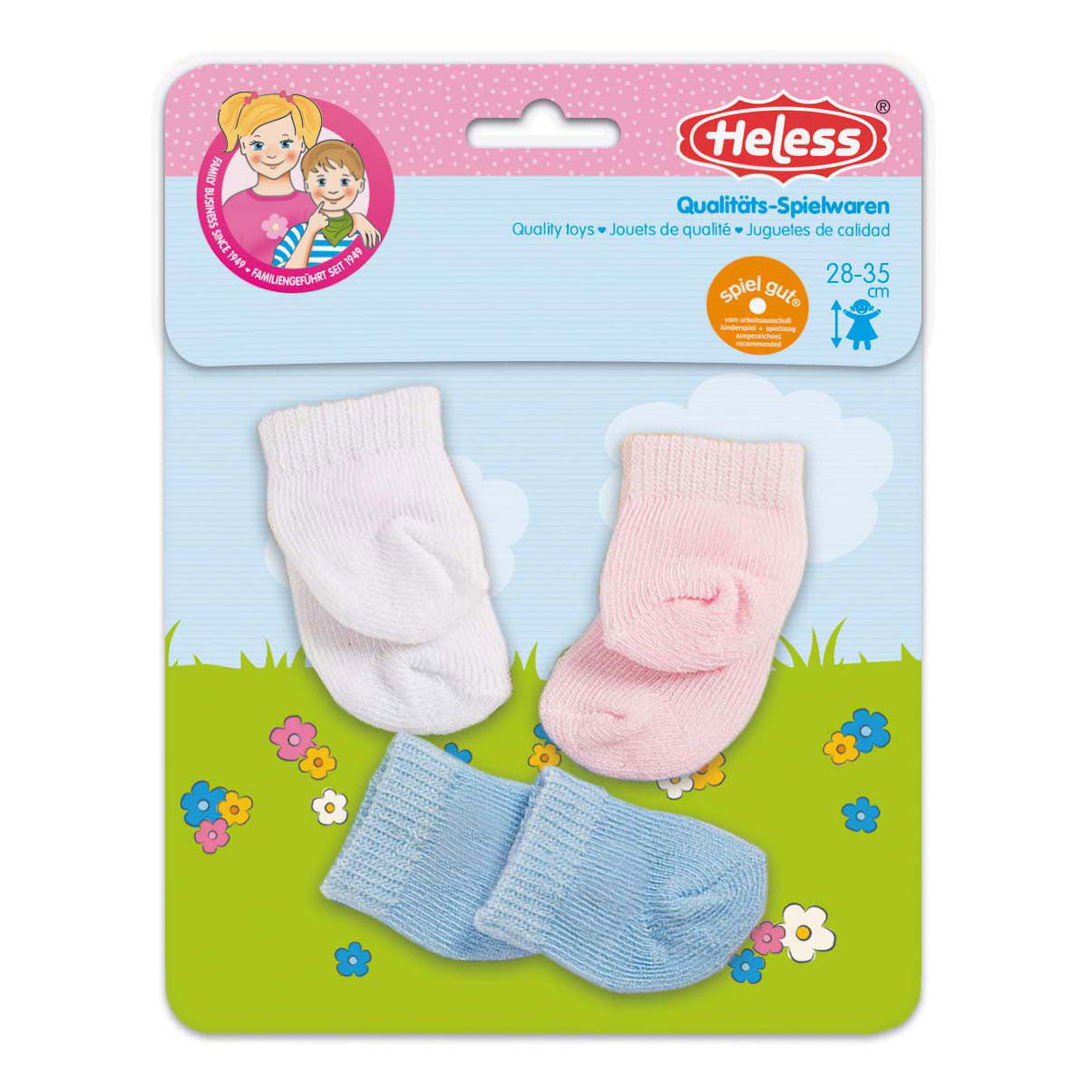 Heless poppensokken - 3 paar, 28-35 cm
