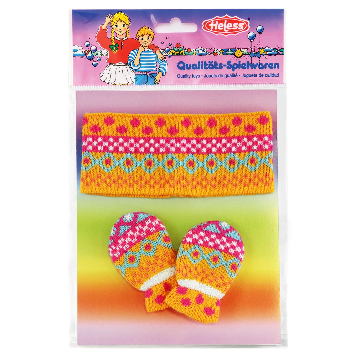 Heless poppen hoofdband met wanten, 35-45 cm