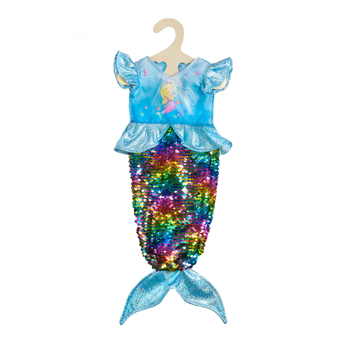 Heless poppenjurk zeemeermin met pailletten, 28-35 cm
