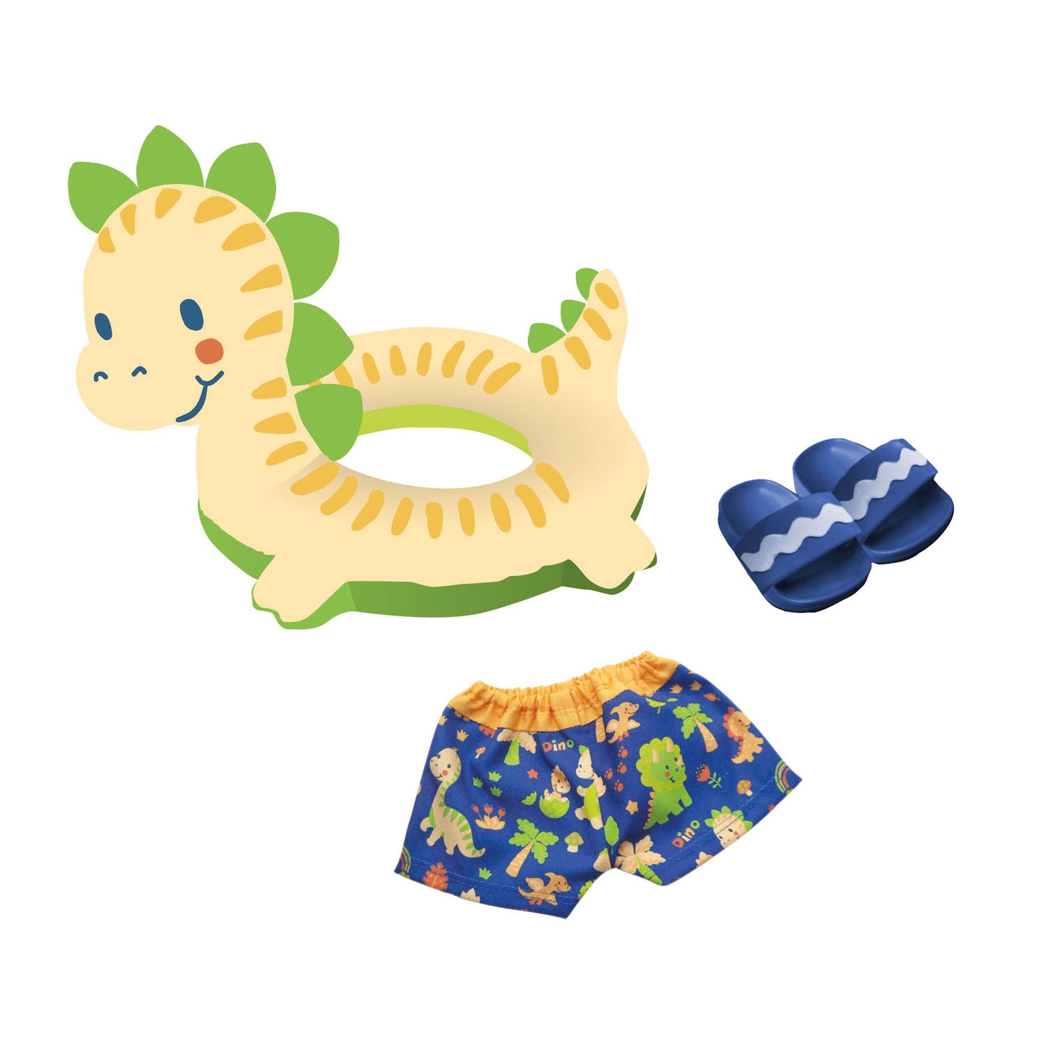 Poppenzwemset Dino, 35-45 cm