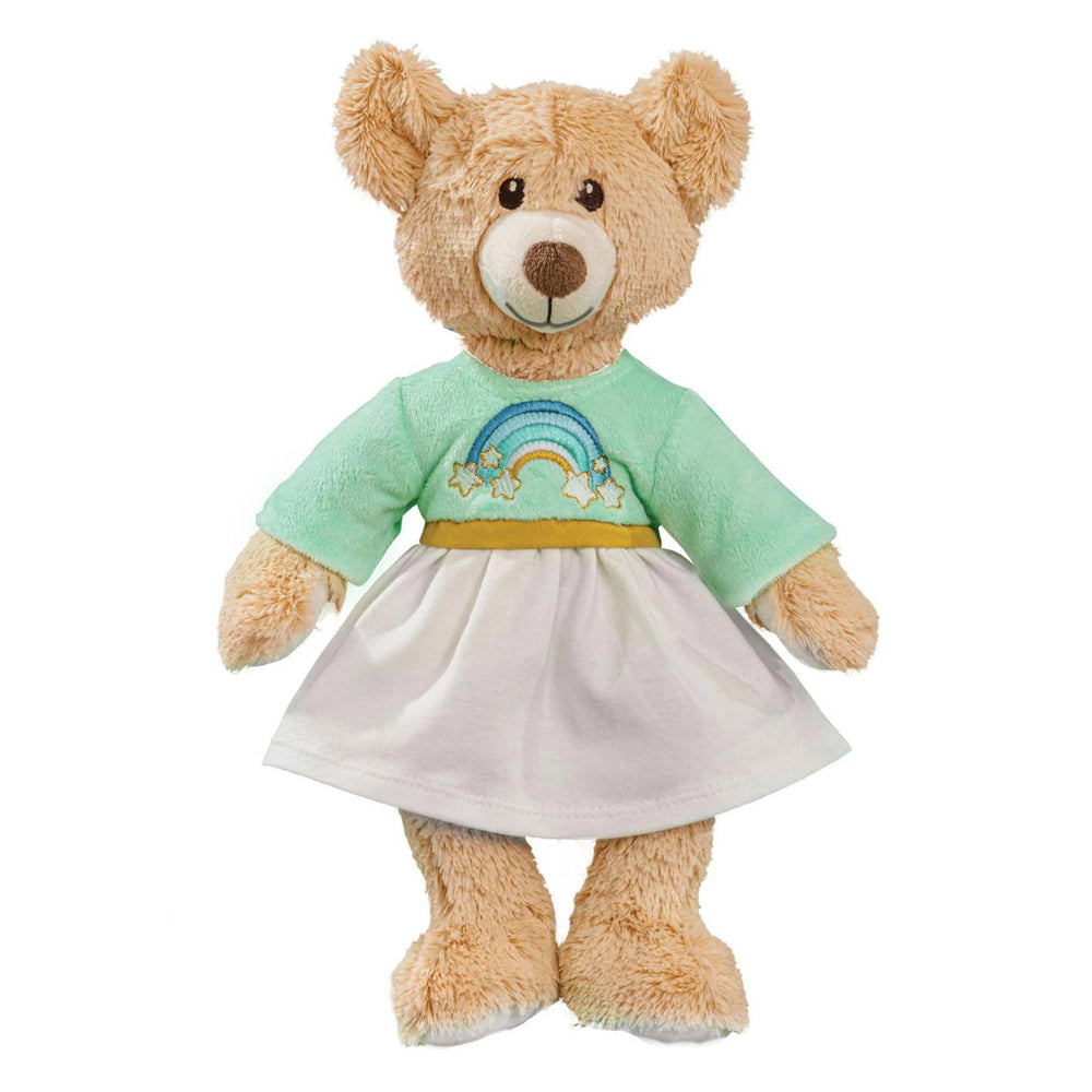 Heless knuffel pluche teddy rainbow, 22cm
