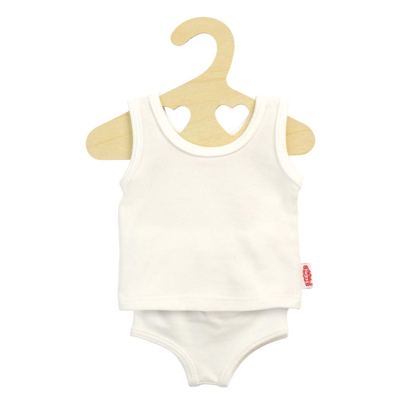 Heless poppenonderbroek en -hemd wit, 35-45 cm