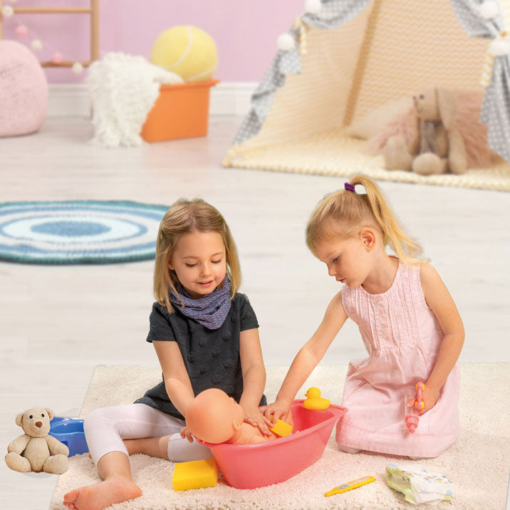 Poppenbad met Accessoires, 8dlg.