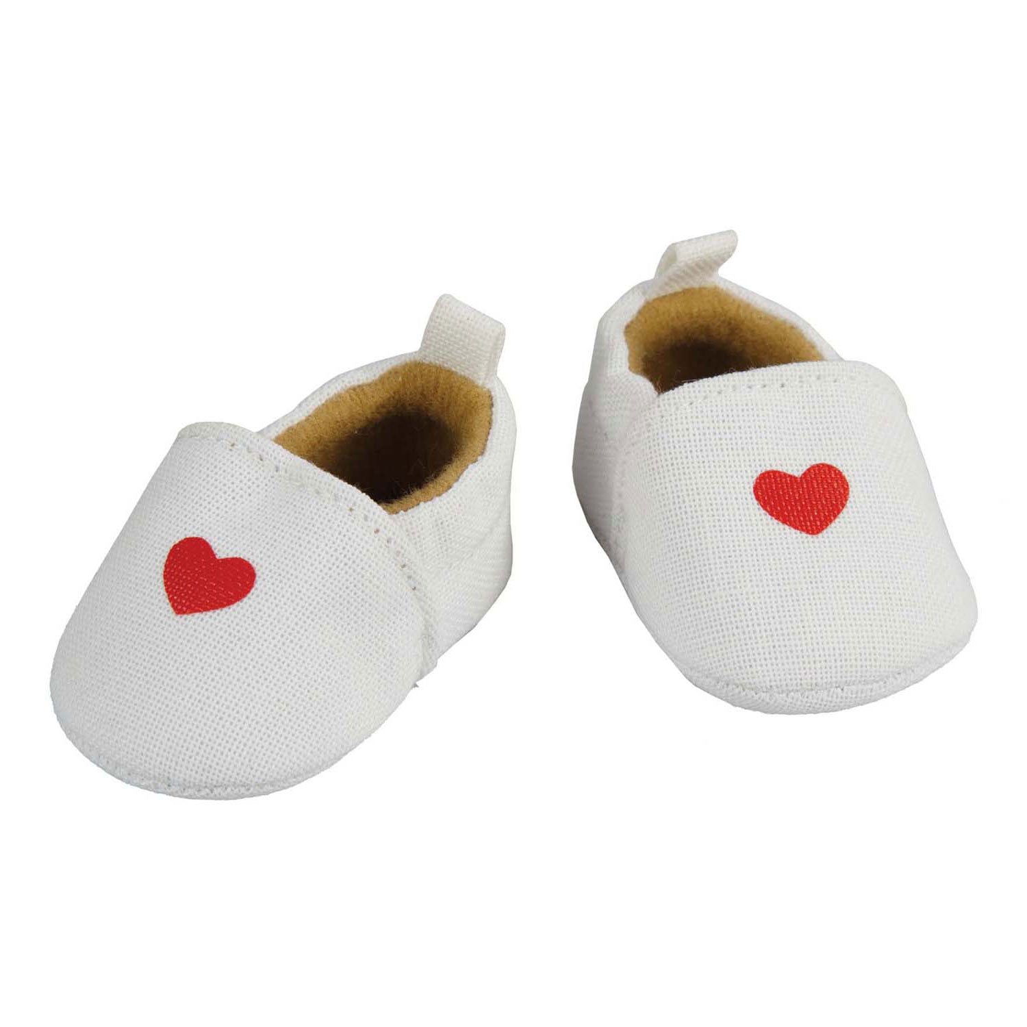Heless poppenpantoffel met hart, 38-45 cm