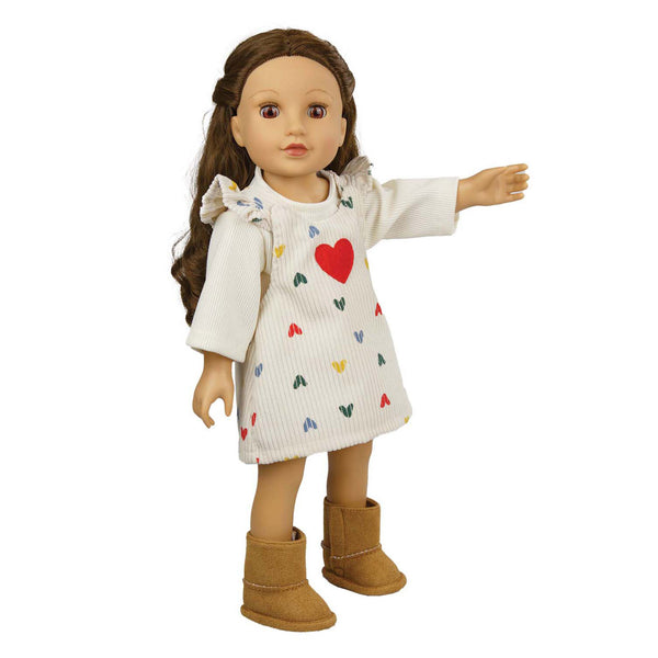 Heless poppenlaarsjes suede, 30-34 cm