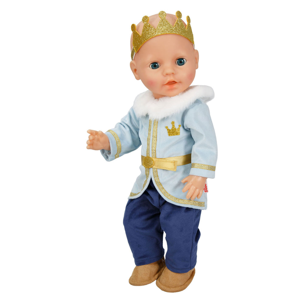 Heless poppenoutfit winterprins luka met kroon en kraag - maat 35-45 cm
