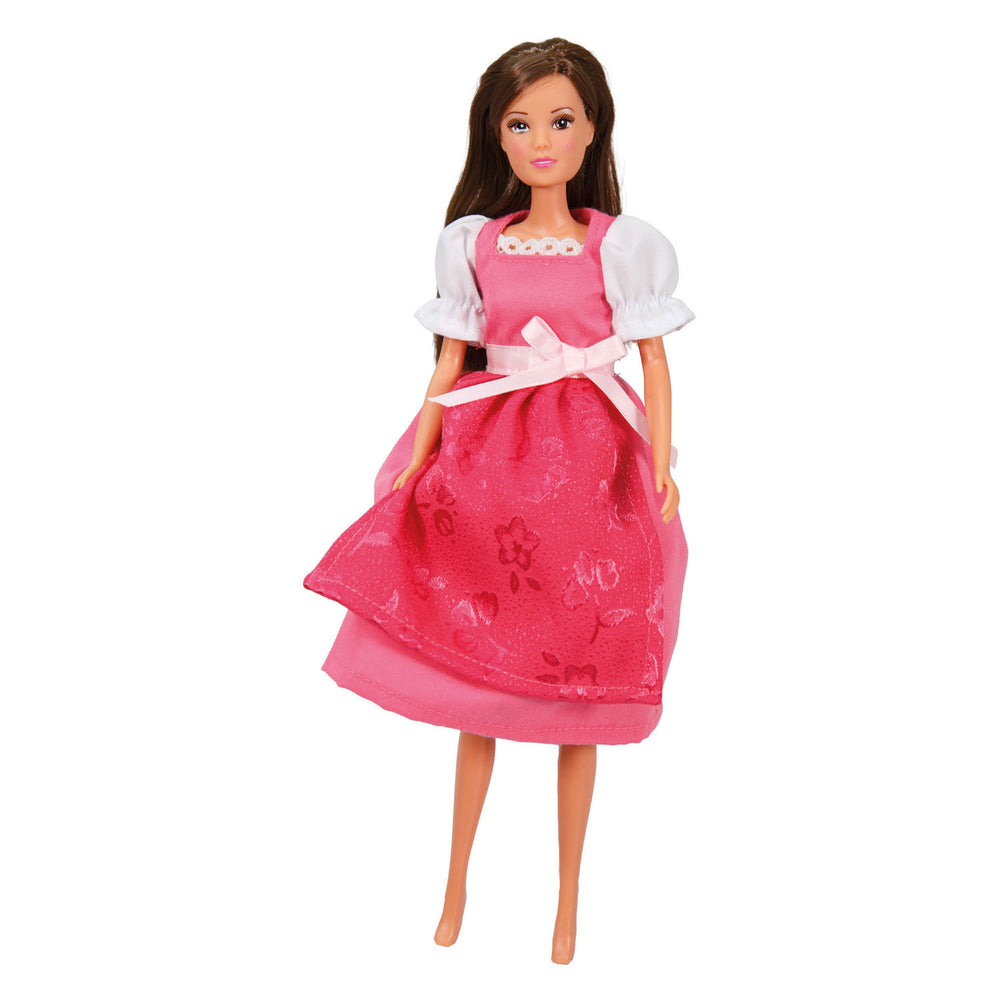 Heless traditionele dirndl-jurk voor modepoppen pinky - 29cm
