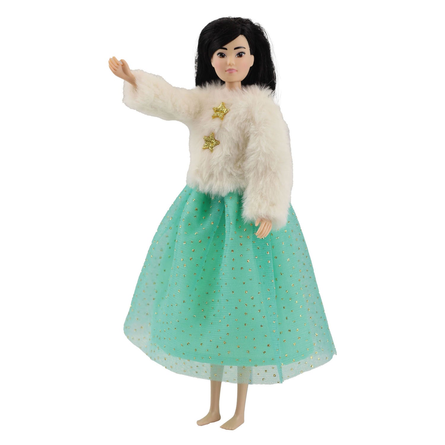 Heless pluche jasje yuki met tule rok voor modepoppen - 29cm