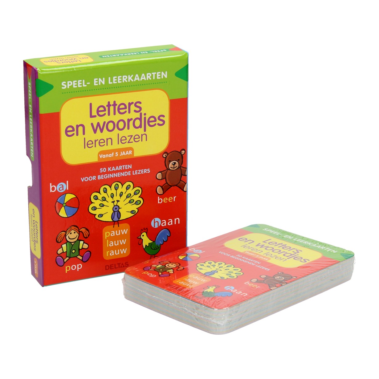 Deltas speel- en leerkaarten - letters en woordjes leren lezen (5+)
