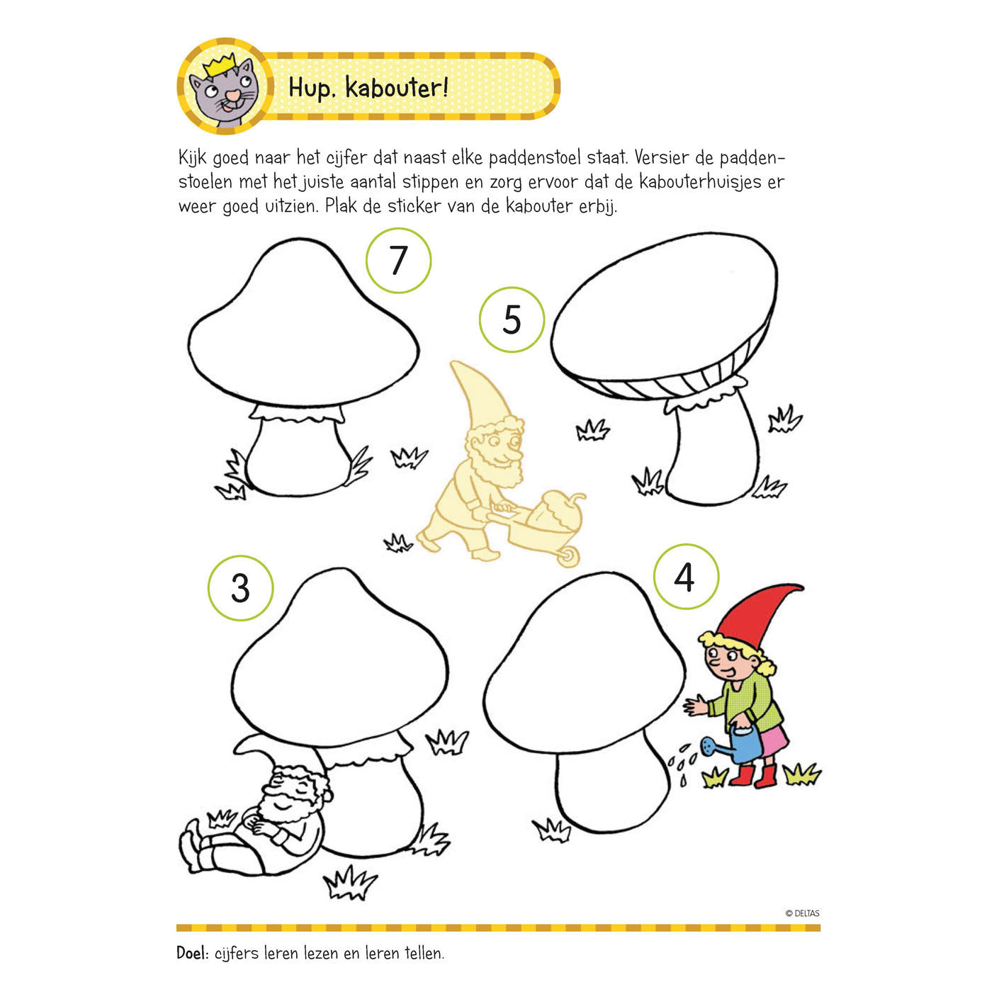 Deltas oefenboek met stickers-eerste telspelletjes 5-6 jaar