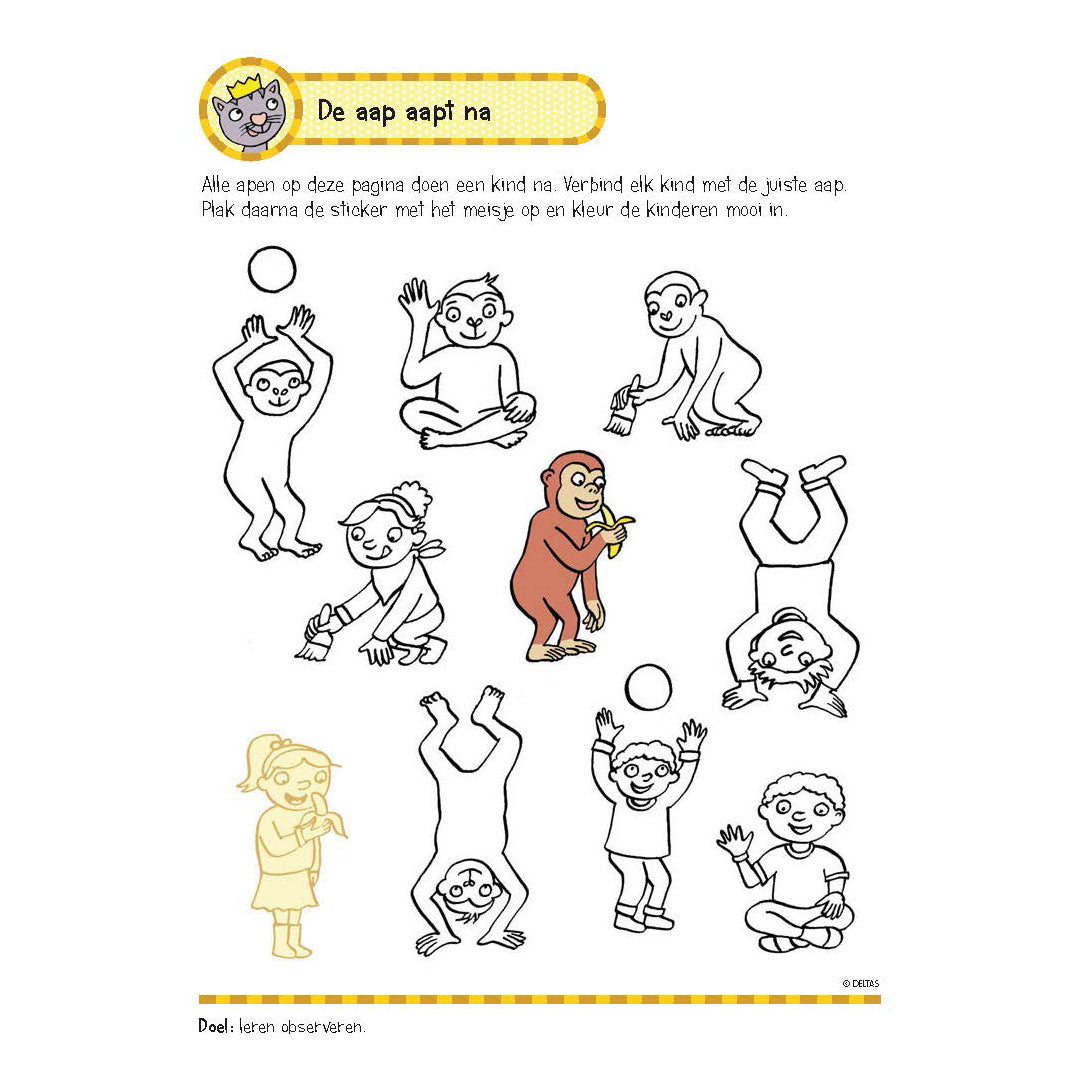 Deltas oefenboek met stickers - eerste leesspelletjes (5-6 jaar)