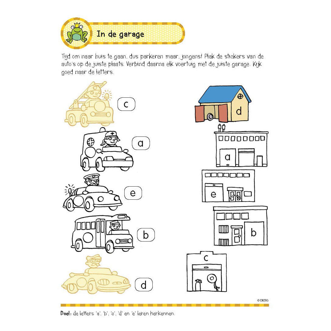 Deltas oefenboek met stickers - eerste leesspelletjes (5-6 jaar)