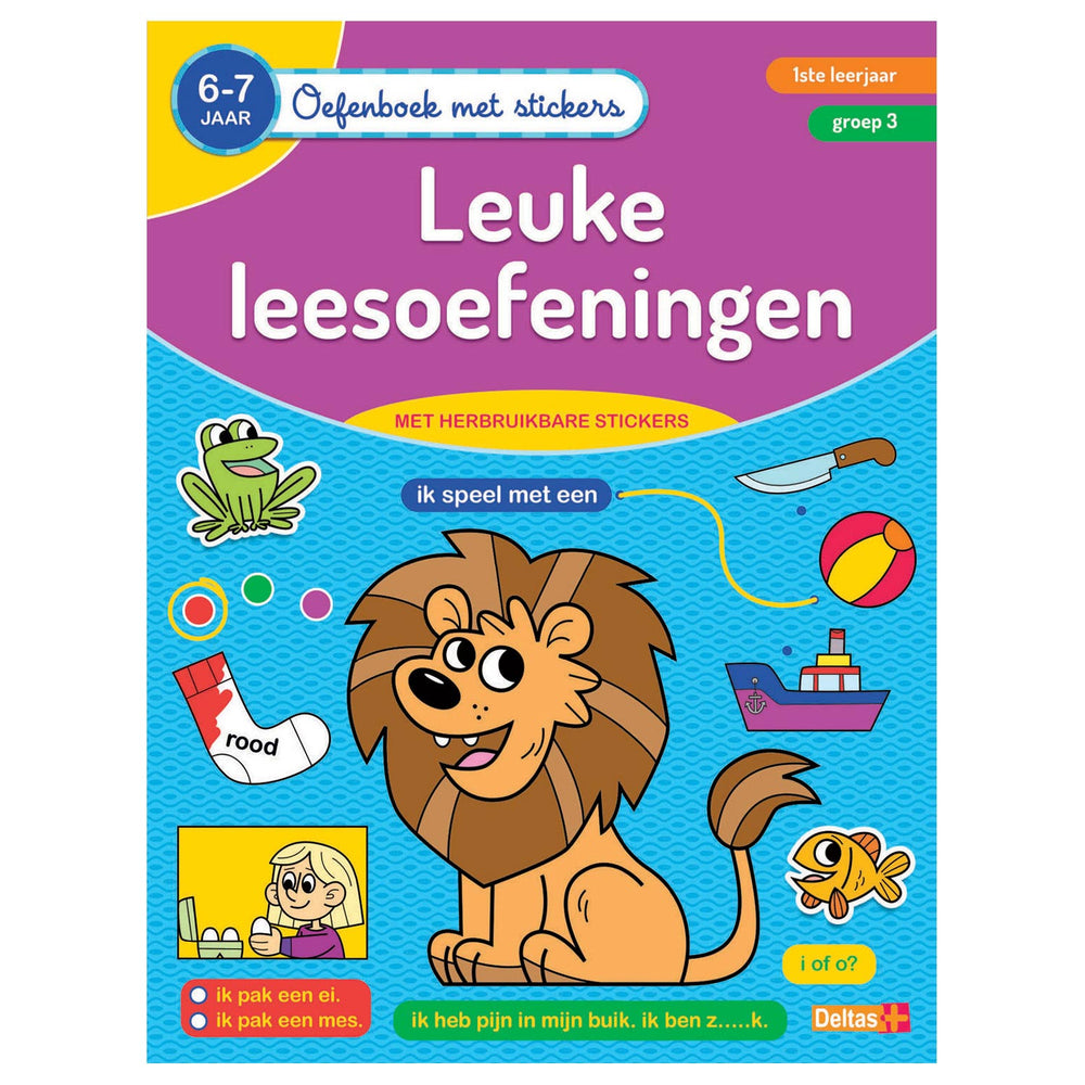 Deltas oefenboek met stickers- leuke lees