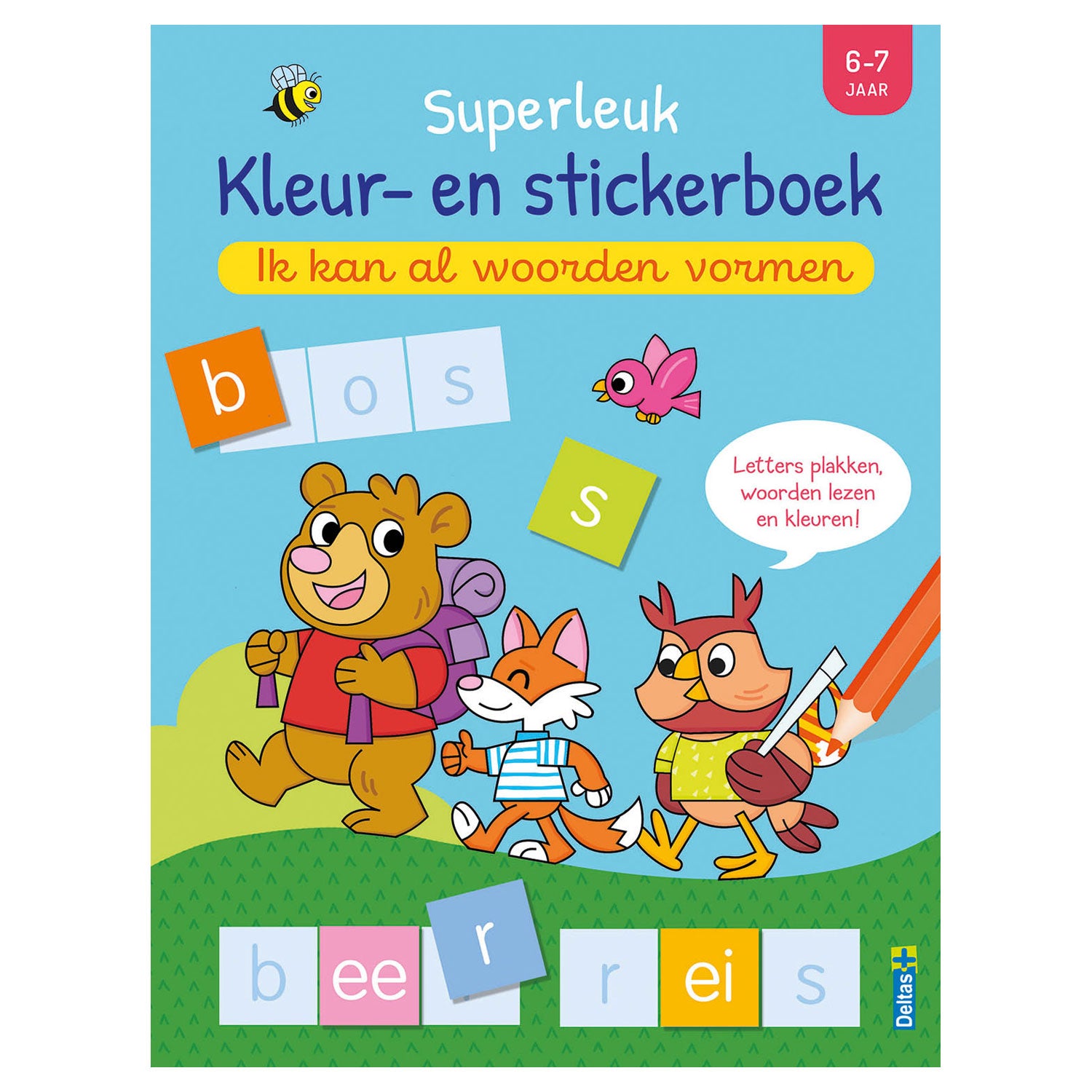Superleuk Kleur- en Stickerboek - Ik kan al houten vormen