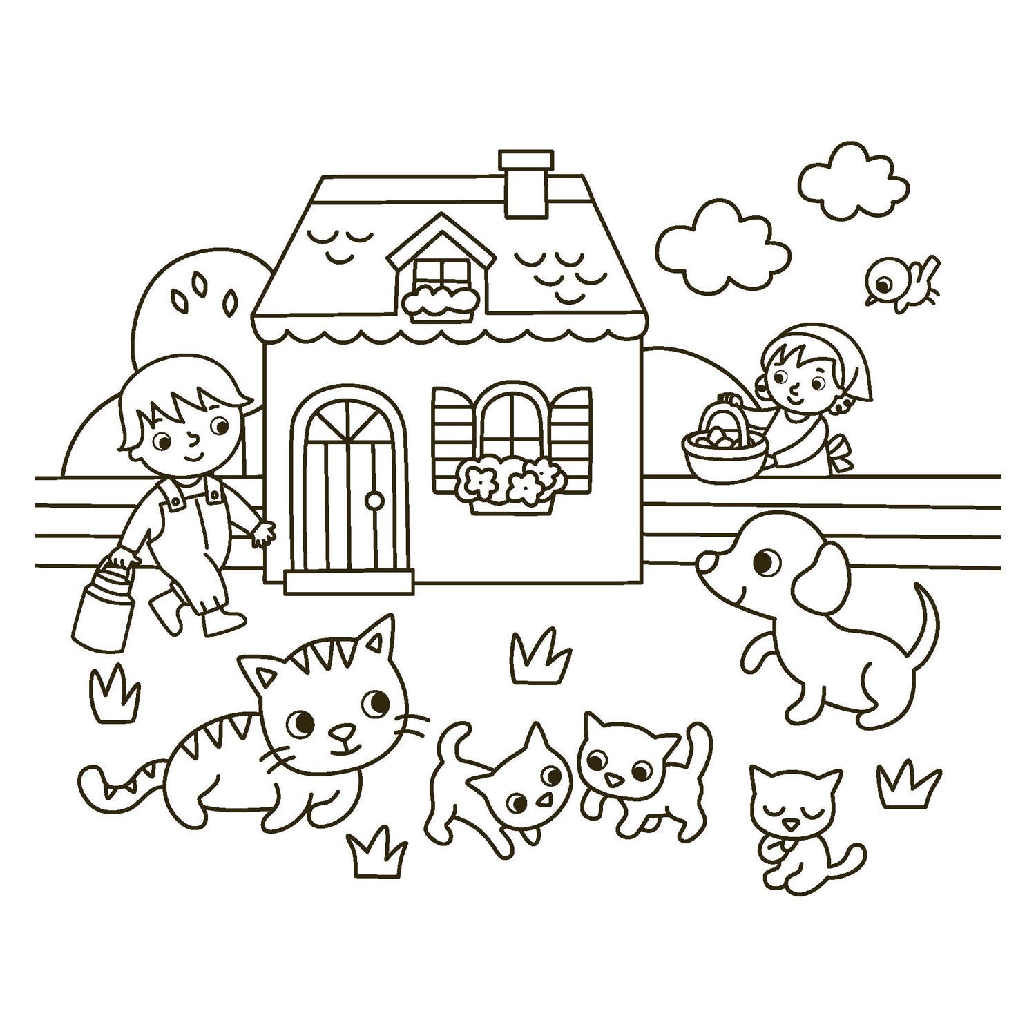 Deltas vrolijke kleurplaten - de dieren van de boerderij