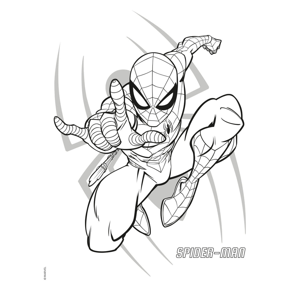 Deltas wonder spider-man kleur kleurblok