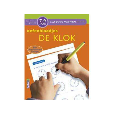 Deltas tijd voor huiswerk - oefenblaadjes de klok (7-9 j.)